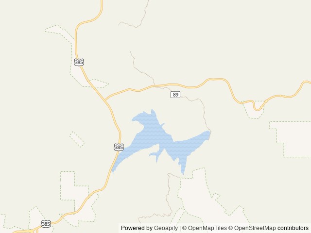 Map of Sheridan Lake location at Hill City, SD, United States