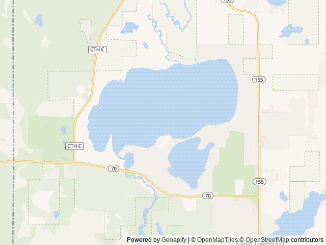 Map of Lynn Ann's Campground location at St. Germain, WI, United States