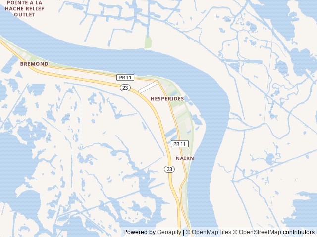 Map of RVers Way location at Buras, LA, United States