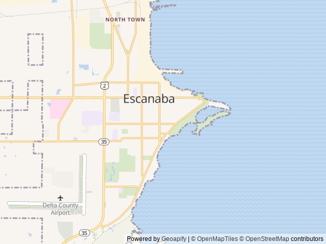Map for 2023 Forest River RV Wildwood FSX 169RSK near Escanaba, WI