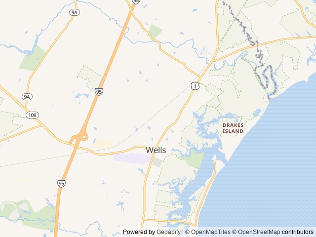 Map of Sea-Vu Campground location at Wells, ME, United States
