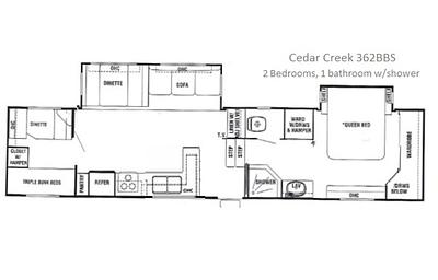 LARGE renovated 5th wheel 2 bdrm w. delivery