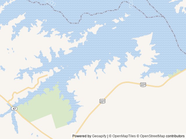 Map of Petersburg location at Appling, GA, United States
