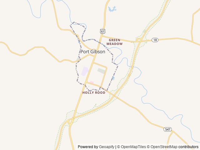 Map for 2016 Shasta RVs Oasis 18FQ near Port Gibson, MS