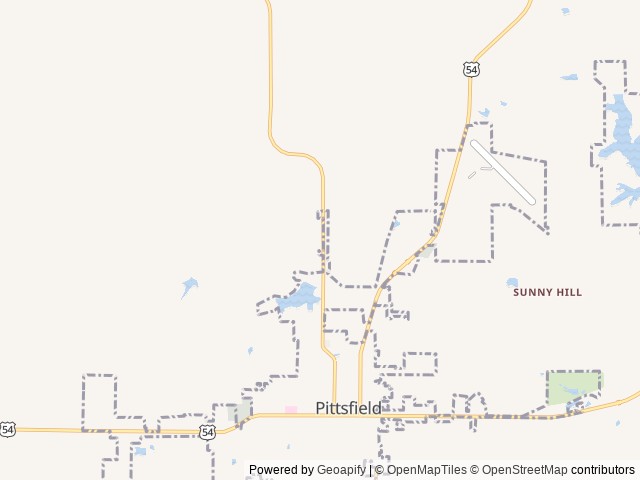 Map of Jellystone Park™ Pittsfield location at Pittsfield, IL, United States