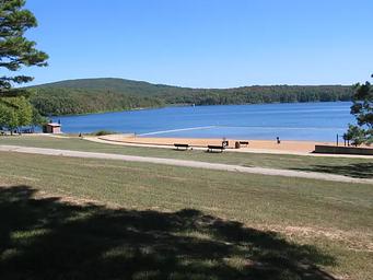 Beach on a sunny day.