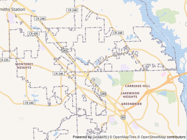 Map for Rockwood Couples Coach w/ Outdoor Kitchen $99/wkdy near Phenix City, AL