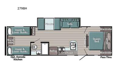 Private bunk room camper