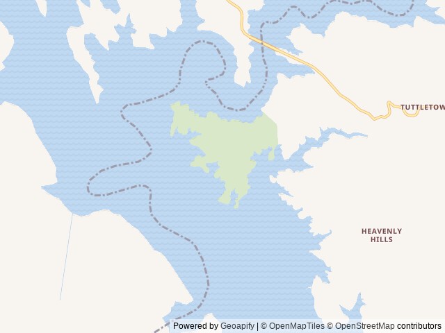 Map of Tuttletown Recreation Area location at Sonora, CA, United States