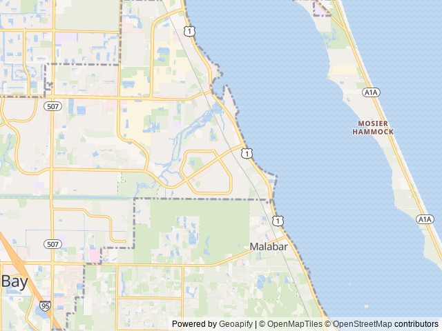 Map for Adventures with Salem! near Palm Bay, FL