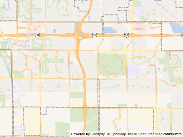 Map of Monte Vista RV Resort location at Mesa, AZ, United States