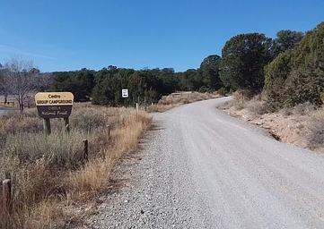 Cedro Peak Campground Entrance