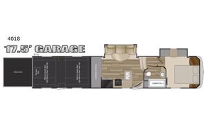 43 Toy Hauler with 4 bunks in the 18 foot garage!