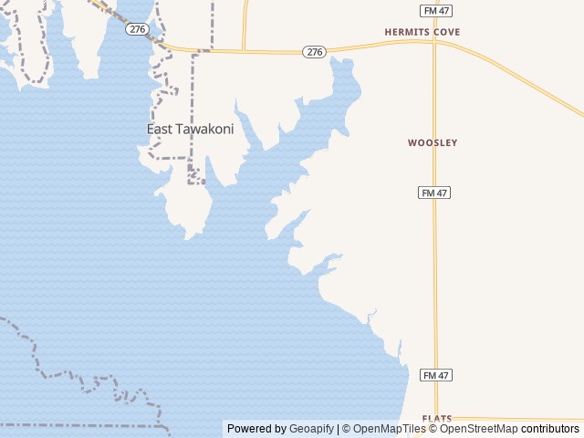Map of Thousand Trails Lake Tawakoni location at Point, TX, United States