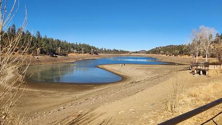 Lynx Lake View From The South Shore With Low Water Level