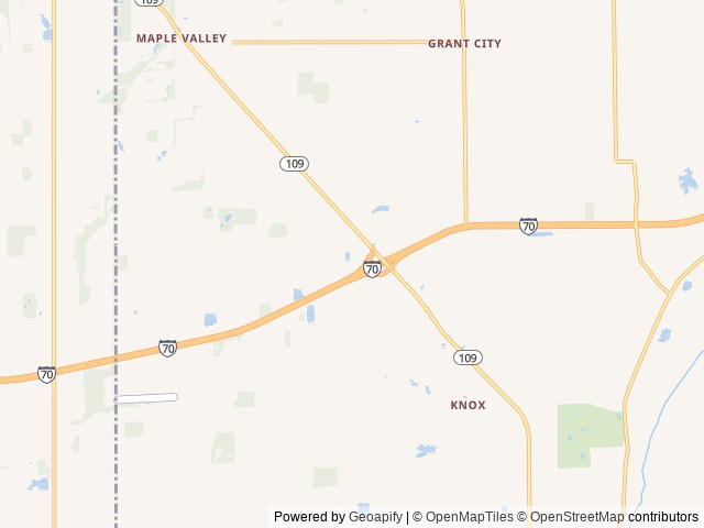 Map of Love's RV Hookup-Knightstown IN 601 location at Knightstown, IN, United States