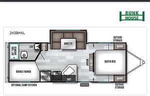 Lala's cozy bunkhouse 2020 Wildwood X-Lite 24'