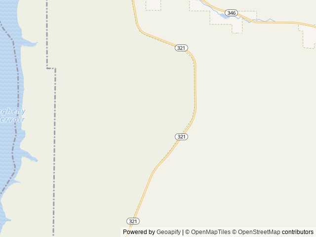 Map of Tracy Ridge location at Bradford, PA, United States