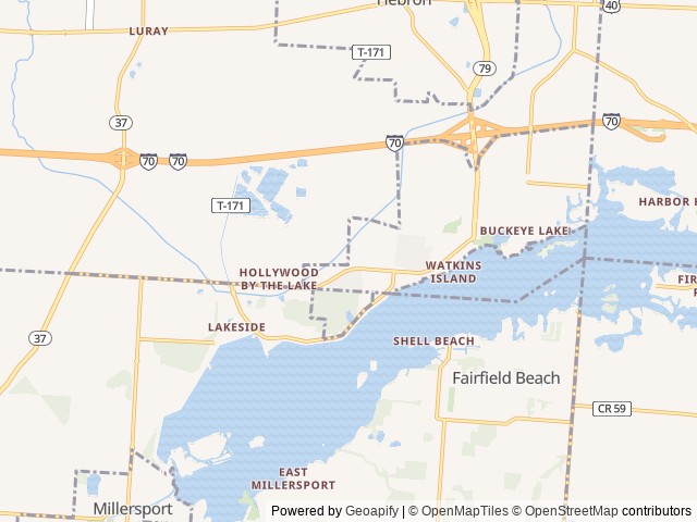 Map of Buckeye Lake Estates location at Berlin Township, OH, United States