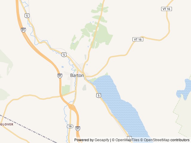 Map of Belview Campground location at Barton, VT, United States