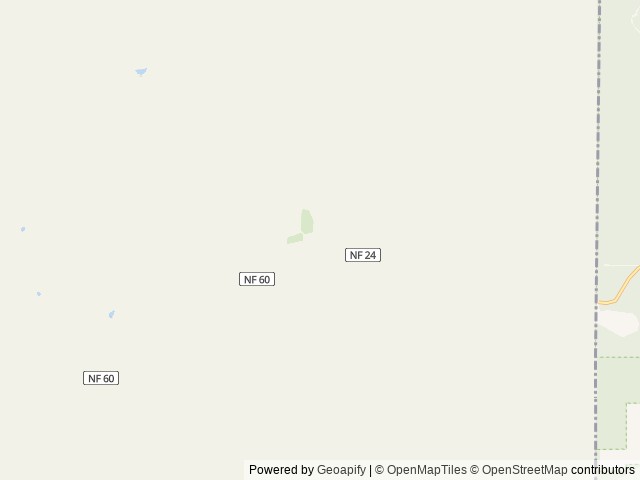 Map of Peterson Prairie Cabin location at Trout Lake, WA, United States