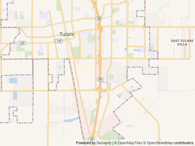 Map for Curtis Escape Pod near Tulare, CA