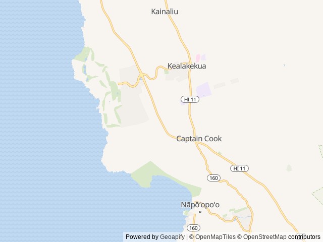 Map of Gingerhill Farm Retreat location at Kealakekua, HI, United States