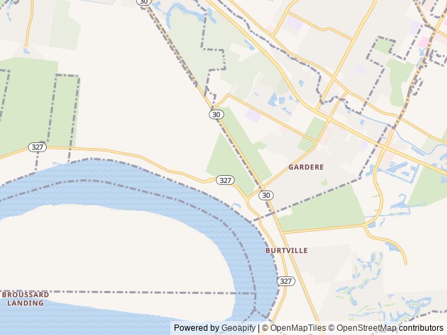 Map of Tiger’s Trail RV Resort location at Baton Rouge, LA, United States