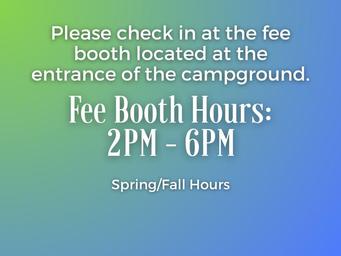 Campground Fee Booth Hours