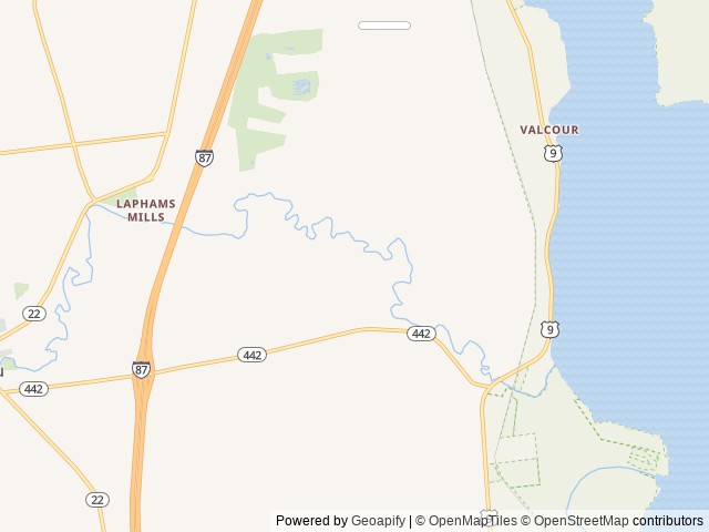 Map of Iroquois Campground and RV Park location at Peru, NY, United States