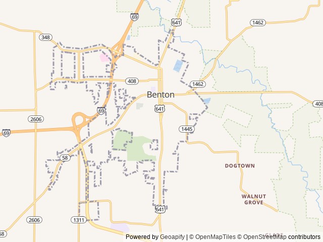 Map for 2023 Lantern 17B near Benton, TN