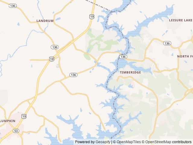 Map of Toto Creek Campground location at Dawsonville, GA, United States