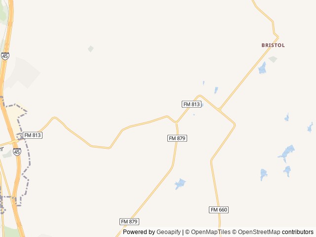 Map of Rockett RV Ranch location at Palmer, TX, United States