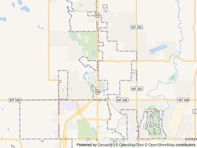 Map for Lightweight Adventure Camper 2024 Bushwacker near Kalispell, MT