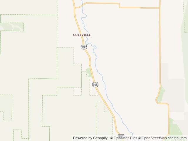 Map of Coleville/walker KOA location at Coleville, CA, United States
