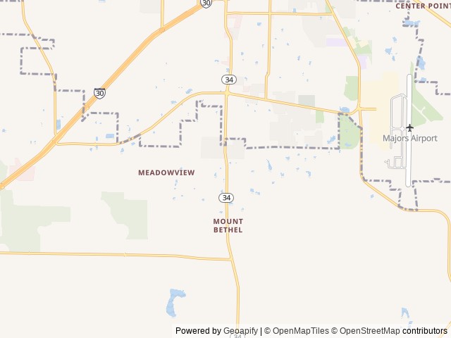 Map of COUNTRYSIDE RV PARK location at Greenville, TX, United States