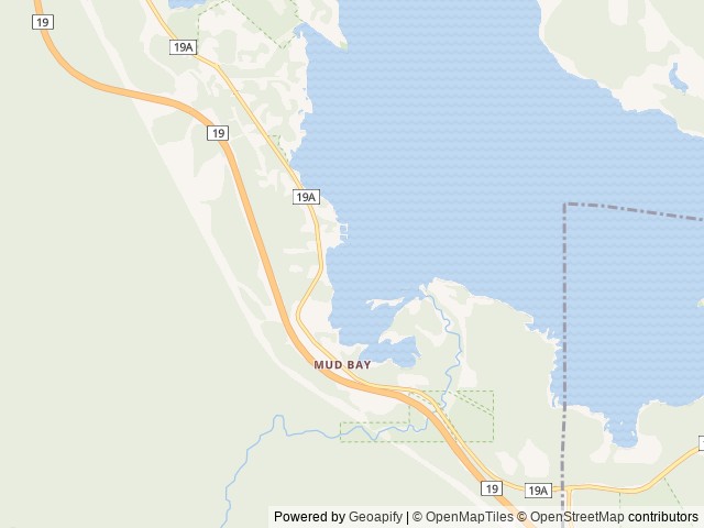 Map of Lighthouse RV Park location at Fanny Bay, BC, Canada