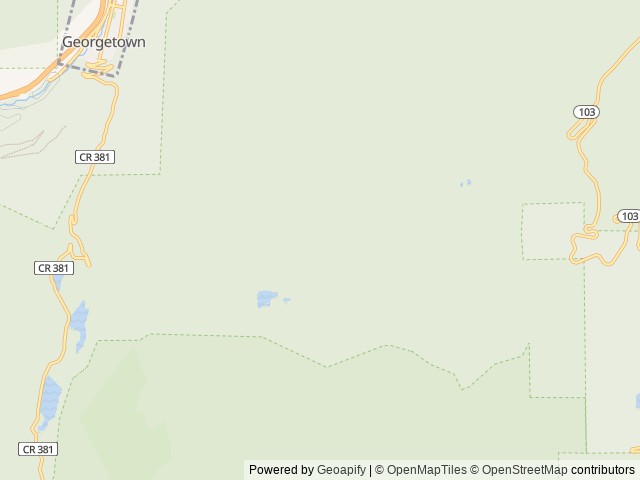 Map of West Chicago Creek location at Morrison, CO, United States