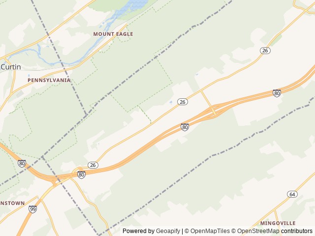 Map of Bellefonte/State College KOA location at Bellefonte, PA, United States