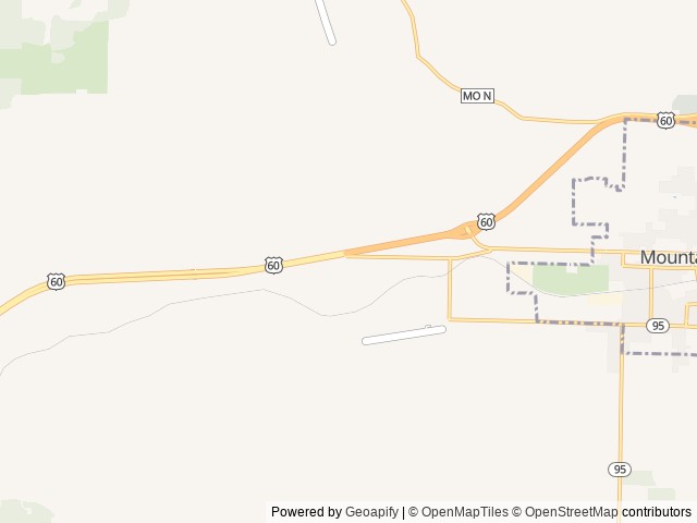 Map of Missouri RV Park Campground location at Mountain Grove, MO, United States
