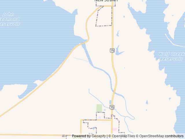 Map of Riverside East location at Burlington, KS, United States