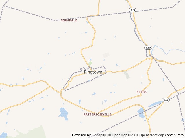 Map of Deerpath Cabins location at Ringtown, PA, United States