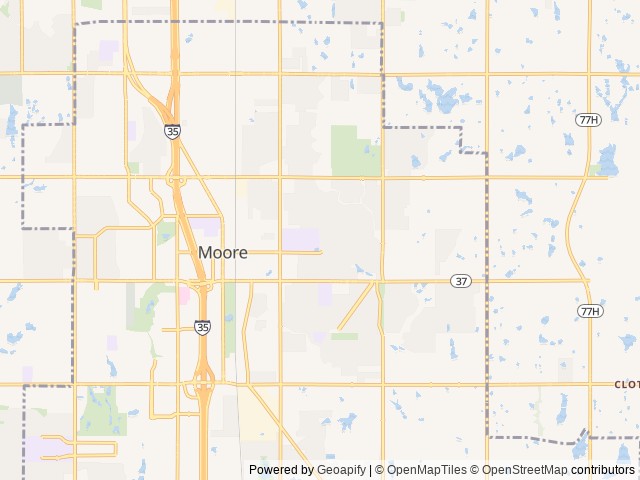 Map for 2025 Ozark 1900THK near Moore, OK