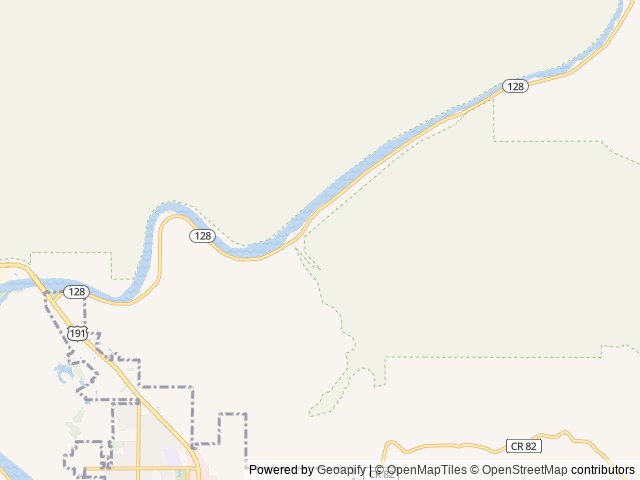 Map of Grandstaff Campground location at Moab, UT, United States