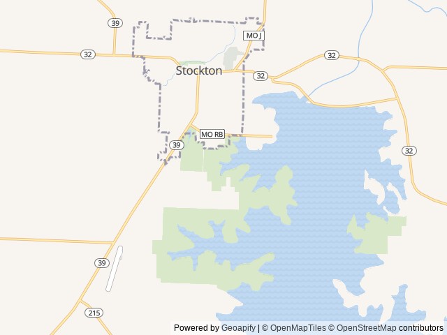 Map of Stockton Park (MO) location at Stockton, MO, United States