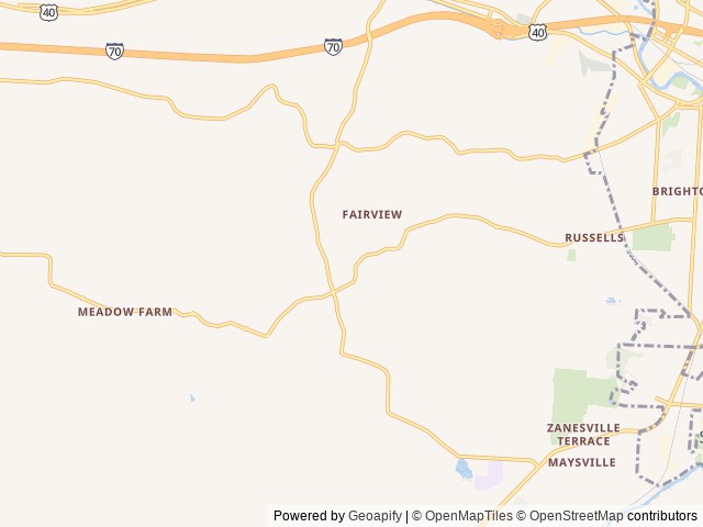 Map for Enjoy the ride! near Zanesville, OH