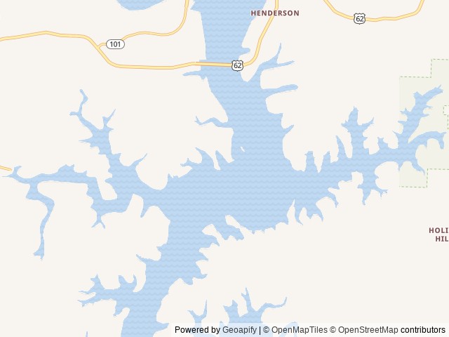Map of Robinson Point location at Mountain Home, AR, United States