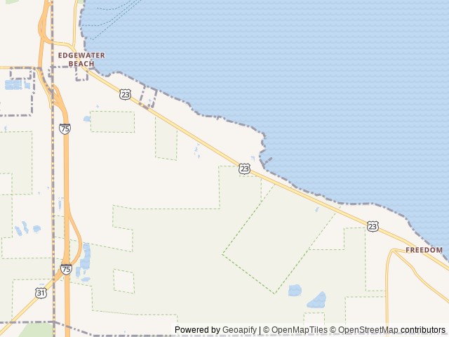 Map of Mackinaw Mill Creek Camping location at Mackinaw City, MI, United States