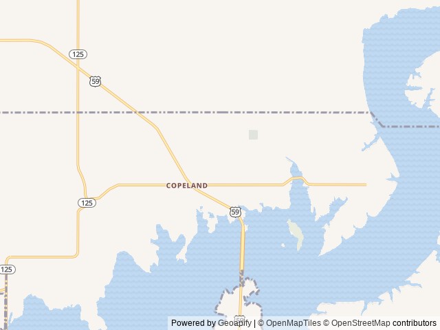 Map of Grand Getaway RV Park location at Grove, OK, United States