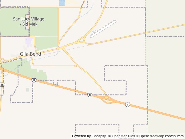 Map of Sonoran Desert RV Park location at Gila Bend, AZ, United States